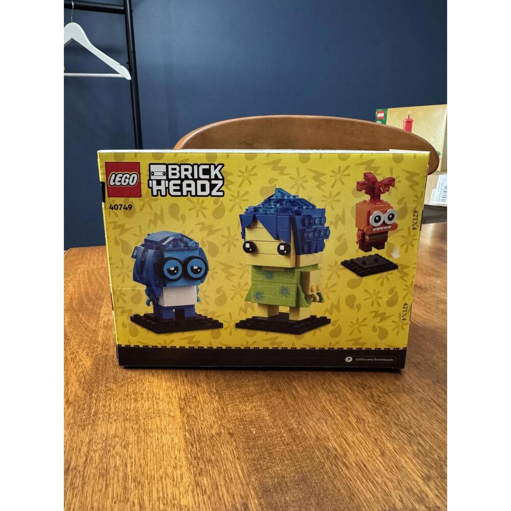 NEW! Lego Inside Out 2, Joy, Sadness & Anxiety V39, Brick Headz, 40749